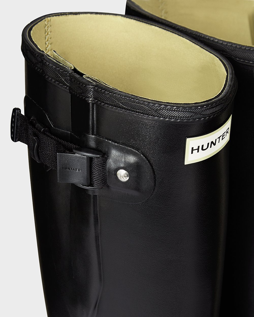 Höga Gummistövlar Herr - Hunter Norris Field Side Adjustable Neoprene Lined - Svarta - 692053-UIK